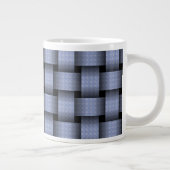 Sky Blue Basket Weave Jumbo-Tasse (Rechts)