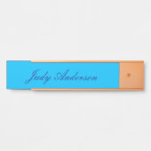 Sky Blue Beruflich Schlicht Modern Elegant Türschild (Vorderseite )