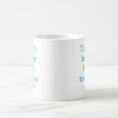 Sky Blue Best Boss je Typografie Kaffeetasse (Mittel)