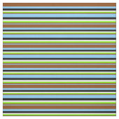 Sky Blue, Brown, Chartreuse, Minze Cream & Black Stoff (Muster)