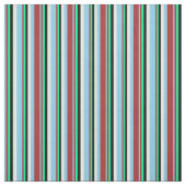 Sky Blue, Brown, Green, Black & White Muster Stoff (Muster)