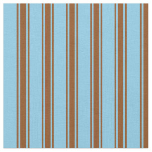 Sky Blue & Brown Lines Stoff