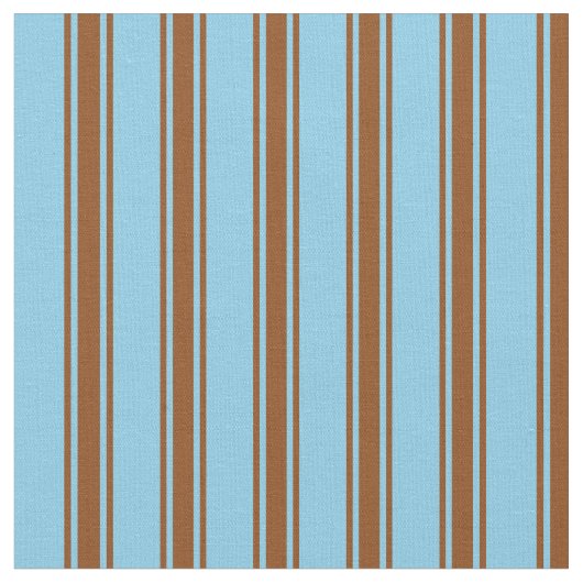 Sky Blue & Brown Lines Stoff (Nahaufnahme)