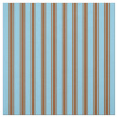 Sky Blue & Brown Lines Stoff (Muster)
