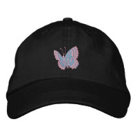 Sky Blue Butterfly bestickte Cap
