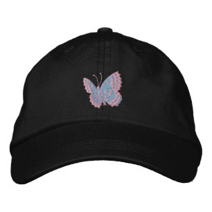 Sky Blue Butterfly bestickte Cap Baseballkappe