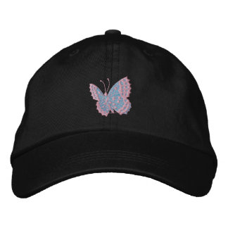 Sky Blue Butterfly bestickte Cap Baseballkappe