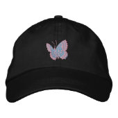 Sky Blue Butterfly bestickte Cap Bestickte Baseballkappe (Vorderseite)