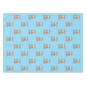 Sky Blue Chili Feliz Navidad Pattern Tischdecke (Vorderseite (Horizontal))