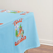 Sky Blue Chili Feliz Navidad Pattern Tischdecke (Beispiel)