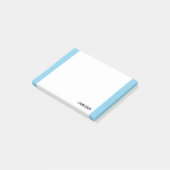 Sky Blue Clean Beruflich Name Post-it Klebezettel (angewinkelt)