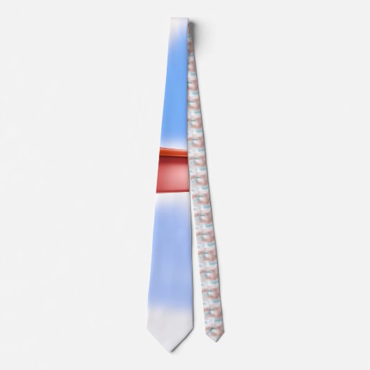 Sky Blue Clouds Neck Tie Krawatte (Vorderseite)