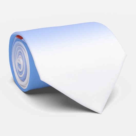 Sky Blue Clouds Neck Tie Krawatte (Gerollt)