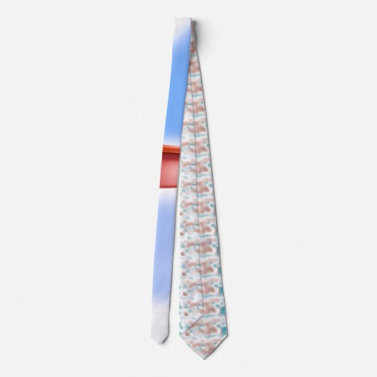 Sky Blue Clouds Neck Tie Krawatte (Rückseite)