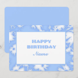 Sky Blue Color Me Daisies Geburtstagskarte Feiertagskarte