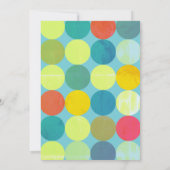 Sky Blue & Colorful Circles Einladung zum Geburtst (Rückseite)