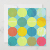 Sky Blue & Colorful Circles Einladung zum Geburtst (Rückseite)