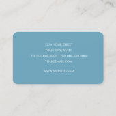 Sky Blue Contemporary Business Card Visitenkarte (Rückseite)