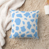 Sky Blue Cow Print Decorative Pillow Kissen (Decke)