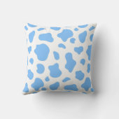 Sky Blue Cow Print Decorative Pillow Kissen (Rückseite)