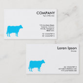 Sky Blue Cow Symbol - Weiß Visitenkarte (Vorne/Hinten)