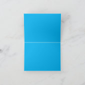 Sky Blue, Crystal Blue geklappt Danke Karte (Innenseite)