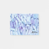 Sky Blue Crystals Personalize Name Post-it Klebezettel (Vorderseite)