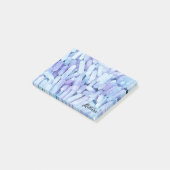 Sky Blue Crystals Personalize Name Post-it Klebezettel (angewinkelt)