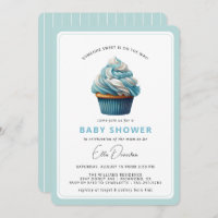 Sky Blue Cupcake | Dessert Theme Boy Baby Dusche