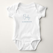 Sky Blue Custom Baby Name Strampler (Vorderseite)