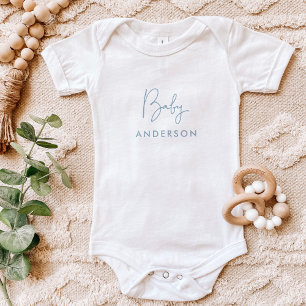 Sky Blue Custom Baby Name Strampler