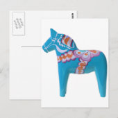 Sky Blue Dala Horse Postkarte (Vorne/Hinten)