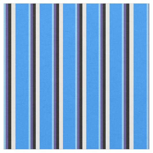 Sky Blue, Dark Slate Blue, Black, White & Blue Stoff (Nahaufnahme)