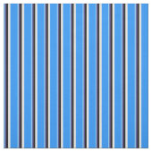 Sky Blue, Dark Slate Blue, Black, White & Blue Stoff (Muster)