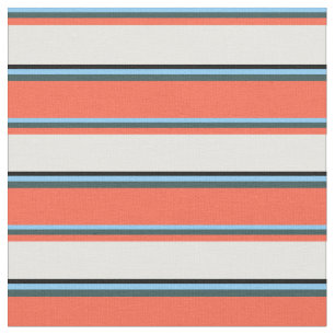 Sky Blue, Dark Slate Grey, Red, Mint Cream & Black Stoff