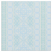Sky Blue Decorative Boho Tile Muster Stoff (Nahaufnahme)
