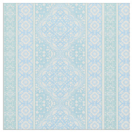 Sky Blue Decorative Boho Tile Muster Stoff