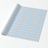 Sky Blue, Dk Gray Welch großes Zickzack ZigZag Mus Geschenkpapier (Ungerollt)