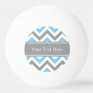 Sky Blue Dk Gray Welch LG Zickzack Graue Bezeichnu Tischtennisball