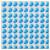 Sky Blue Dots Ivory Linen Fabric Material Stoff (Muster)
