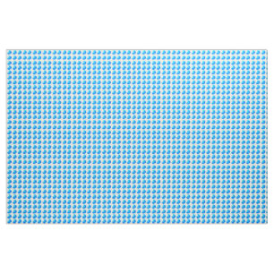 Sky Blue Dots Ivory Linen Fabric Material Stoff