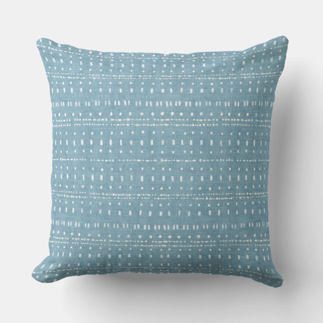 Sky Blue Dots Throw Pillow Kissen (Vorderseite)