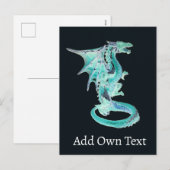 Sky Blue Dragon Feiertagspostkarte (Vorne/Hinten)