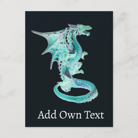 Sky Blue Dragon Feiertagspostkarte (Vorderseite)