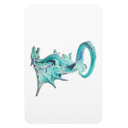 Sky Blue Dragon Horizontal Flexible Foto Magnet (Vertikal)