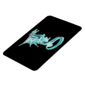 Sky Blue Dragon Horizontal Flexible Foto Magnet (Linke Seite)