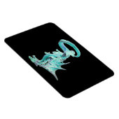 Sky Blue Dragon Horizontal Flexible Foto Magnet (Rechte Seite)