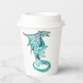 Sky Blue Dragon Pappbecher