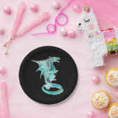 Sky Blue Dragon Pappteller (Party)