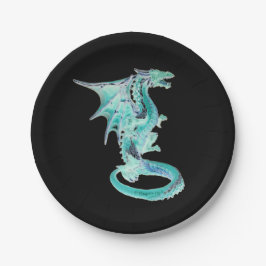Sky Blue Dragon Pappteller